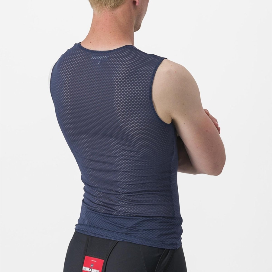 Castelli PRO MESH 2.0 SLEEVELESS Basislaag Heren Blauw | 528734OPV