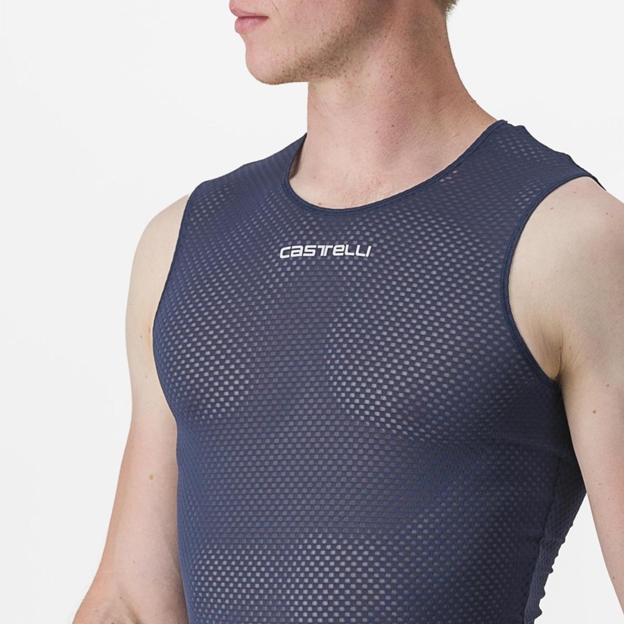 Castelli PRO MESH 2.0 SLEEVELESS Basislaag Heren Blauw | 528734OPV