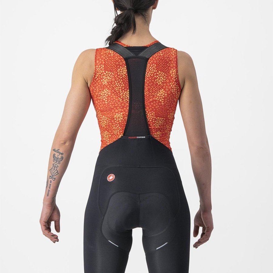 Castelli PRO MESH 4 W SLEEVELESS Basislaag Dames Oranje | 164837ZAM