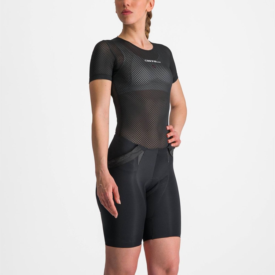 Castelli PRO MESH W SHORT SLEEVE Basislaag Dames Zwart | 893407NFA