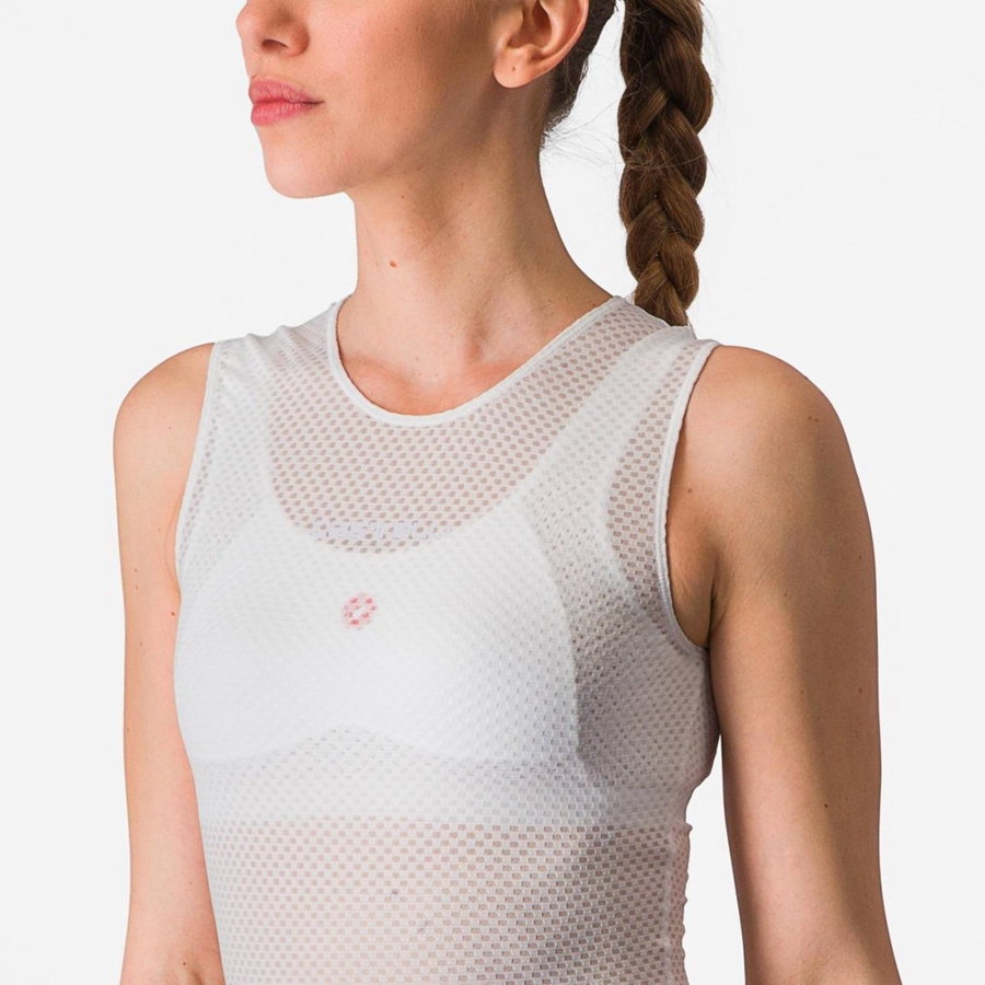 Castelli PRO MESH W SLEEVELESS Basislaag Dames Wit | 658741NOV