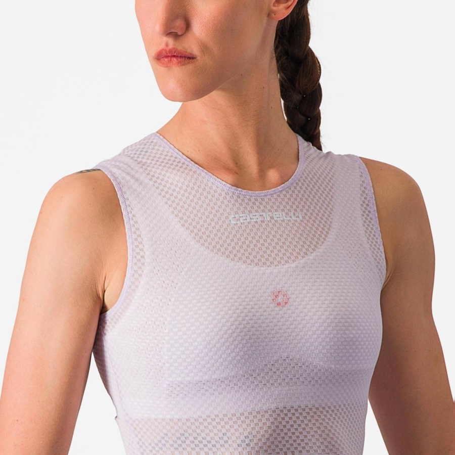 Castelli PRO MESH W SLEEVELESS Basislaag Dames Paars Wit | 123895QPG