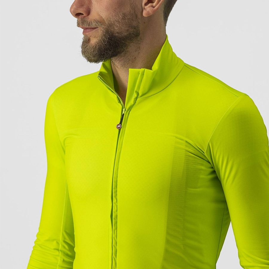 Castelli PRO THERMAL MID LS Jersey Heren Lichtgroen | 924870AOP