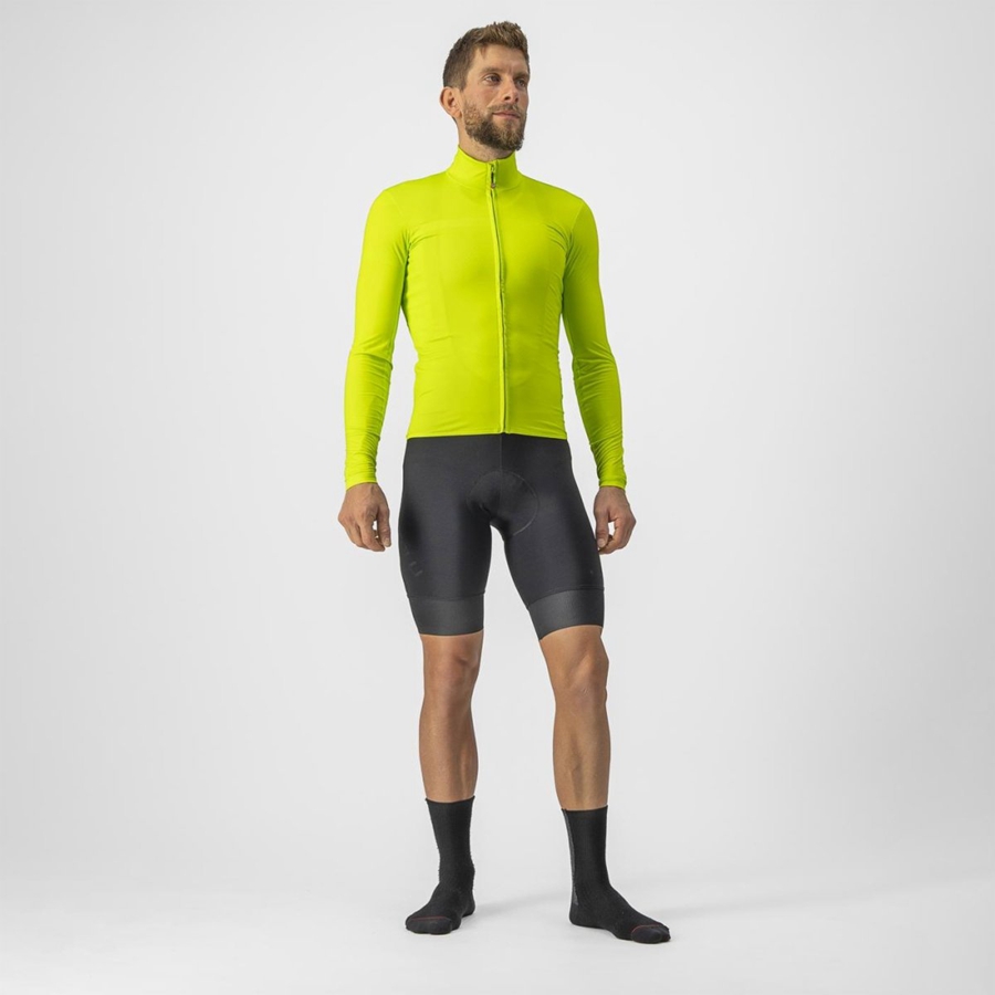 Castelli PRO THERMAL MID LS Jersey Heren Lichtgroen | 924870AOP