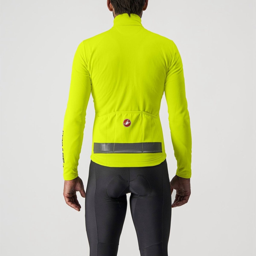 Castelli PURO 3 FZ Jersey Heren Lichtgroen Zilver | 278365KQM