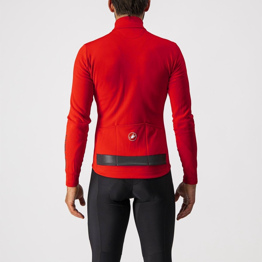 Castelli PURO 3 FZ Jersey Heren Rood Zwart | 371450NIK