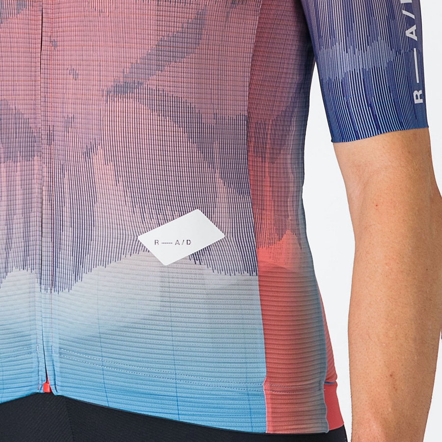 Castelli R-A/D Jersey Heren Gekleurd Roze Blauw | 295470NKJ