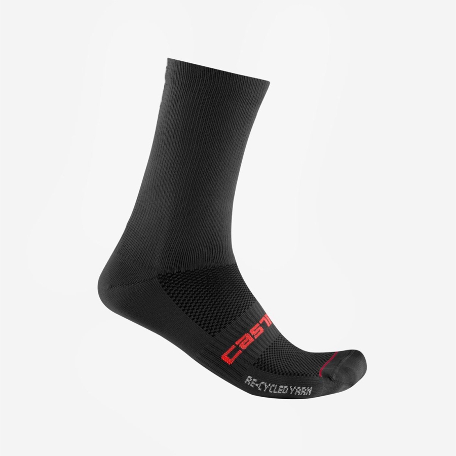 Castelli RE-CYCLE THERMAL 18 Sokken Heren Zwart | 540861SWB