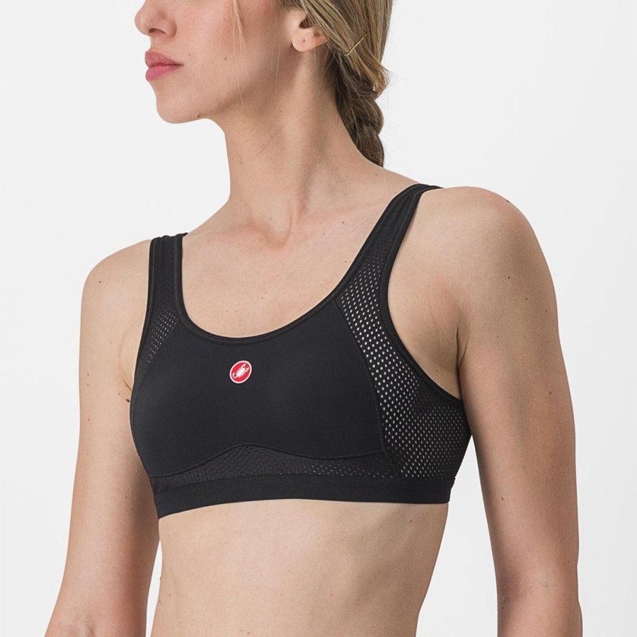 Castelli ROSSO CORSA BRA Basislaag Dames Zwart | 583274SFD