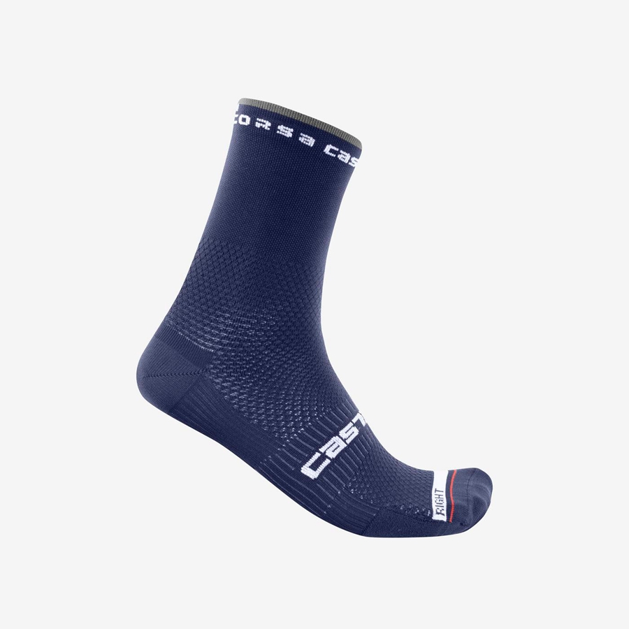 Castelli ROSSO CORSA PRO 15 Sokken Heren Blauw | 069418YHO