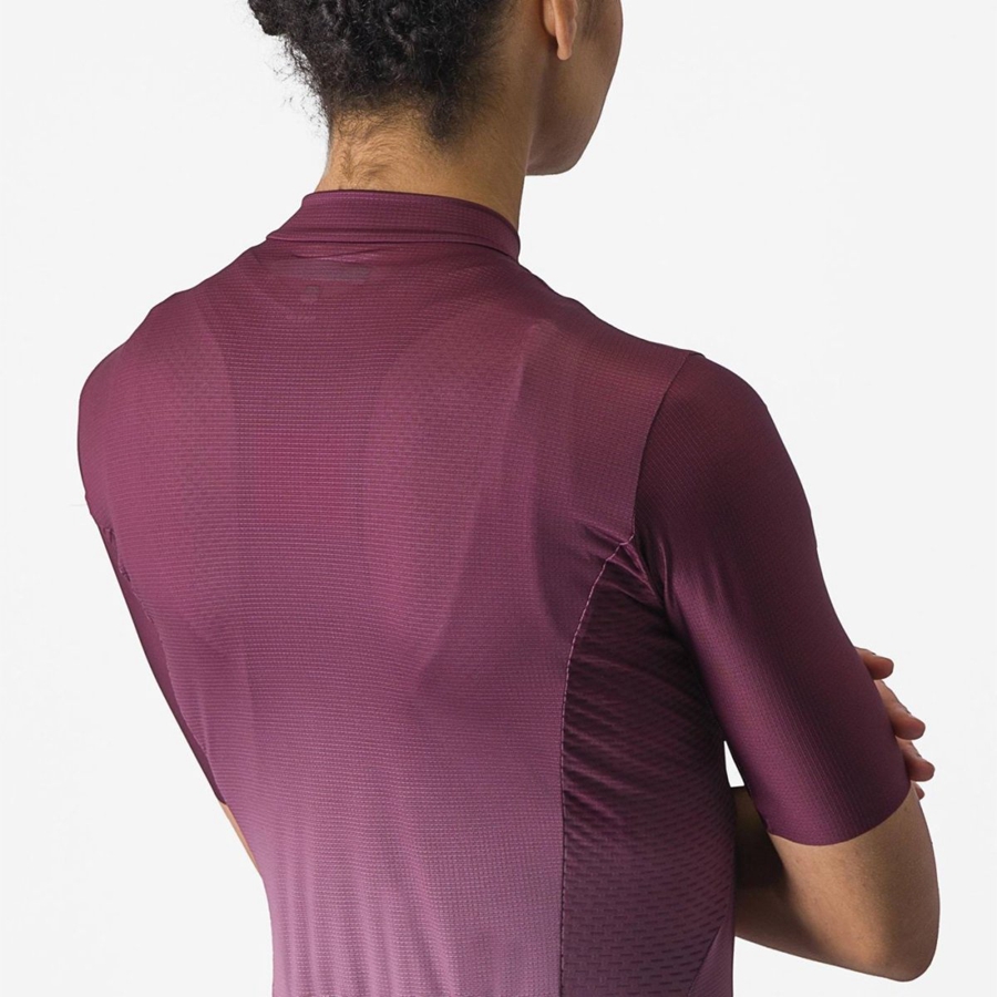 Castelli SALITA Jersey Dames Diepbordeaux Dieppaars | 068521FRK