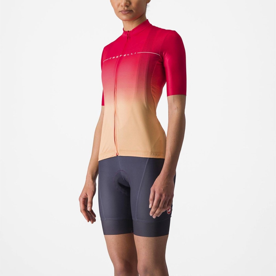 Castelli SALITA Jersey Dames Oranje Wit | 912476CRJ