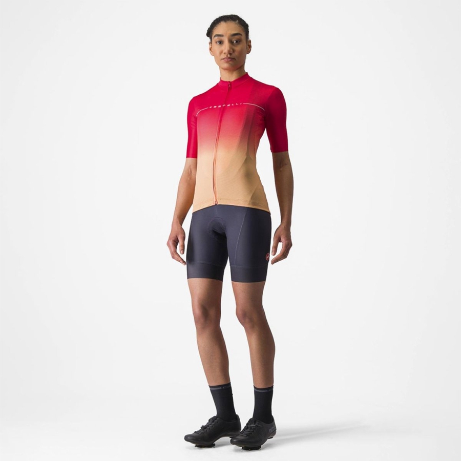 Castelli SALITA Jersey Dames Oranje Wit | 912476CRJ