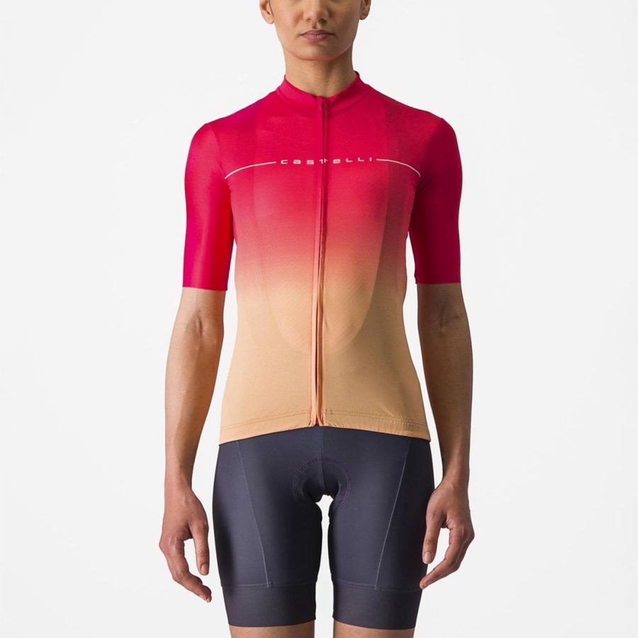 Castelli SALITA Jersey Dames Oranje Wit | 912476CRJ