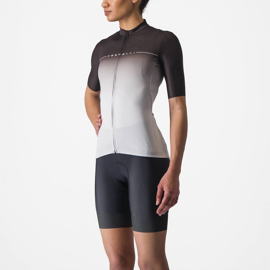 Castelli SALITA Jersey Dames Zwart Zilver Grijs Wit | 906421WMB