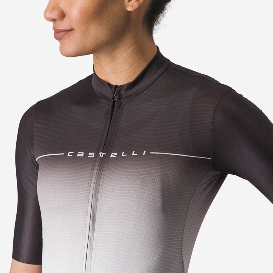 Castelli SALITA Jersey Dames Zwart Zilver Grijs Wit | 906421WMB