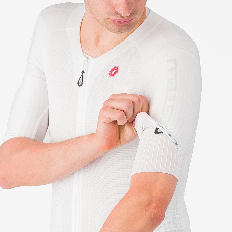 Castelli SANREMO BTW X2 Snelheidspak Heren Wit Blauw | 862345PYL