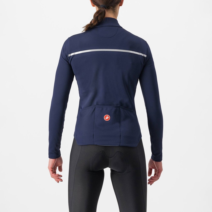 Castelli SINERGIA 2 FZ Jersey Dames Blauw Zilver | 439165YJA