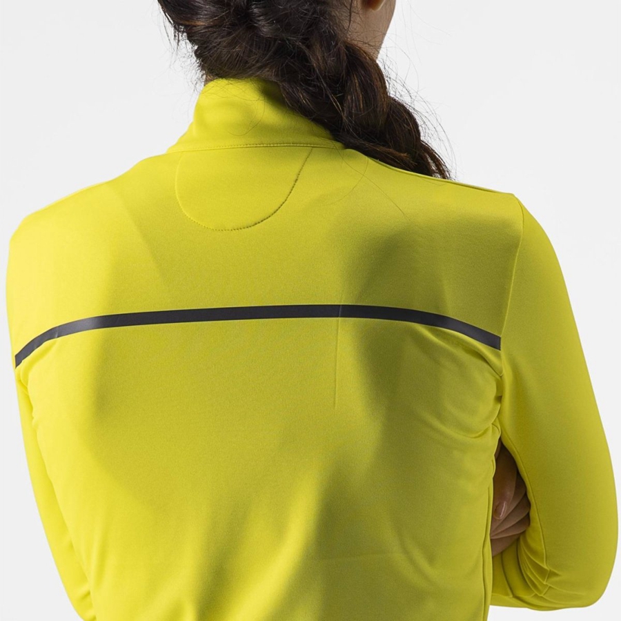 Castelli SINERGIA 2 FZ Jersey Dames Geel Donkergrijs | 172639FZP