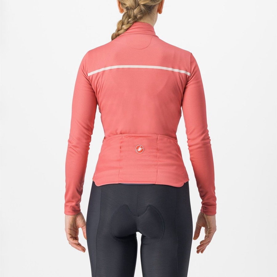 Castelli SINERGIA 2 FZ Jersey Dames Rood Room Roze | 980547UOB