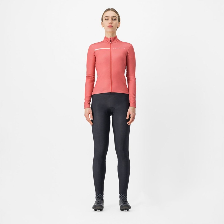 Castelli SINERGIA 2 FZ Jersey Dames Rood Room Roze | 980547UOB