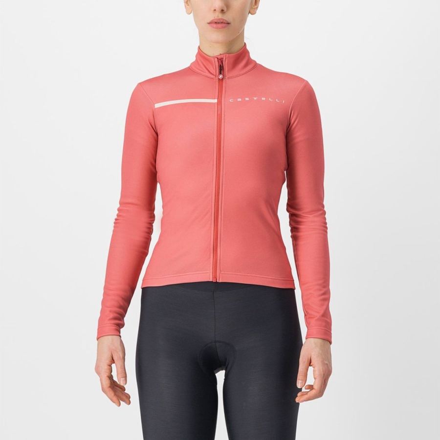 Castelli SINERGIA 2 FZ Jersey Dames Rood Room Roze | 980547UOB