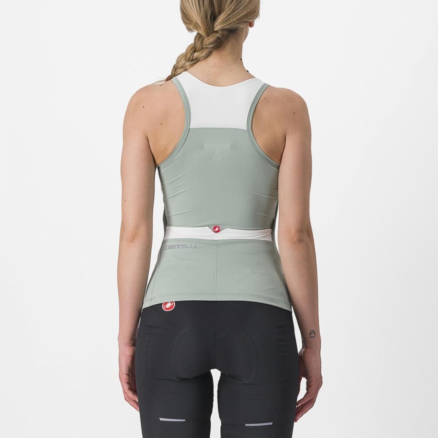 Castelli SOLARIS TOP Jersey Dames Groen Wit | 132476WXN