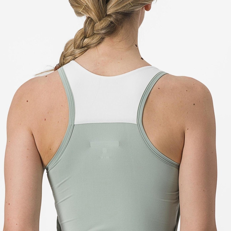 Castelli SOLARIS TOP Jersey Dames Groen Wit | 132476WXN