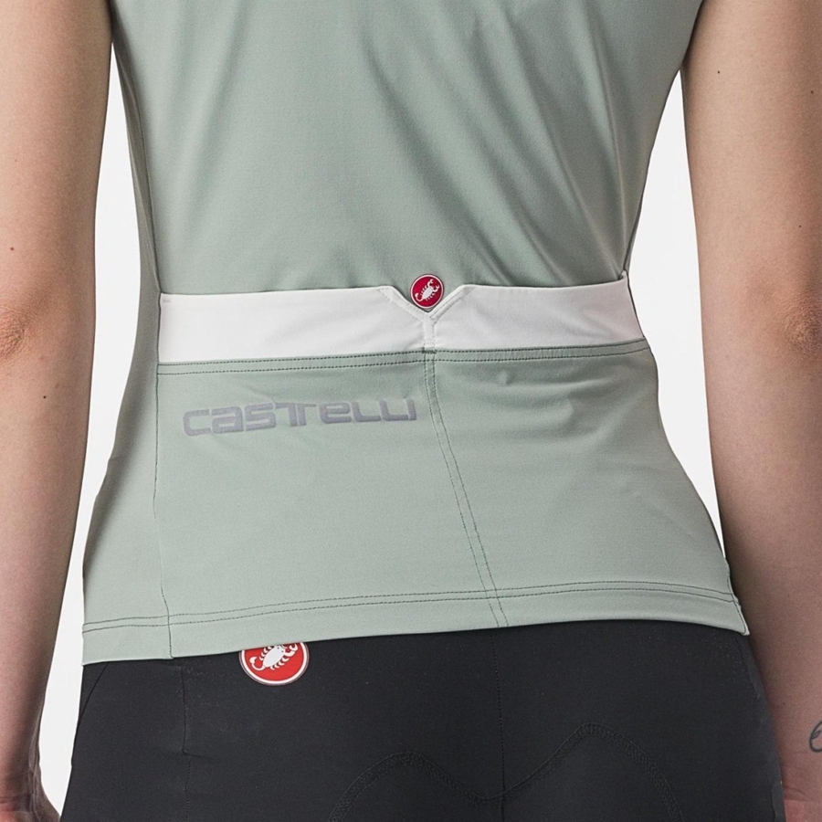 Castelli SOLARIS TOP Jersey Dames Groen Wit | 132476WXN