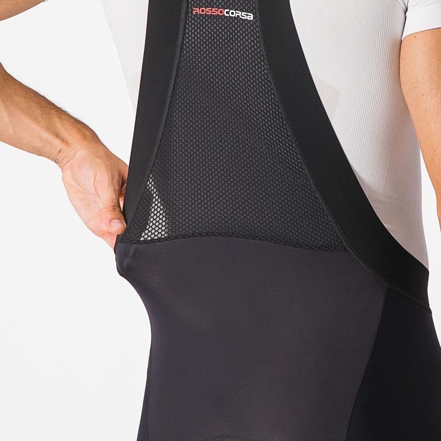 Castelli SORPASSO RoS Panty Met Slabbetje Heren Zwart | 801725ASW