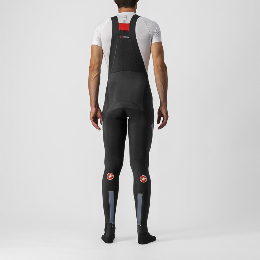 Castelli SORPASSO RoS Panty Met Slabbetje Heren Zwart Zilver | 430158NKV