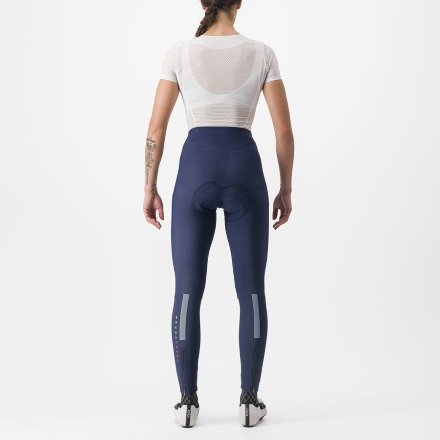 Castelli SORPASSO RoS W Leggings Dames Blauw Zilver | 485916VAC