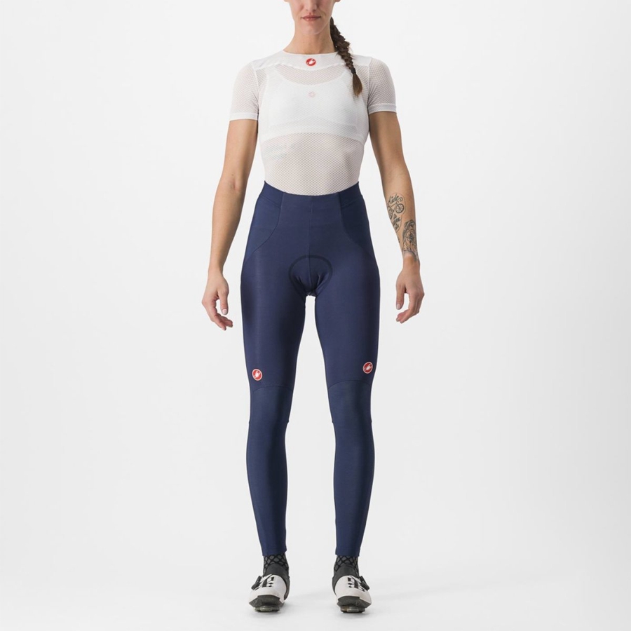 Castelli SORPASSO RoS W Leggings Dames Blauw Zilver | 485916VAC