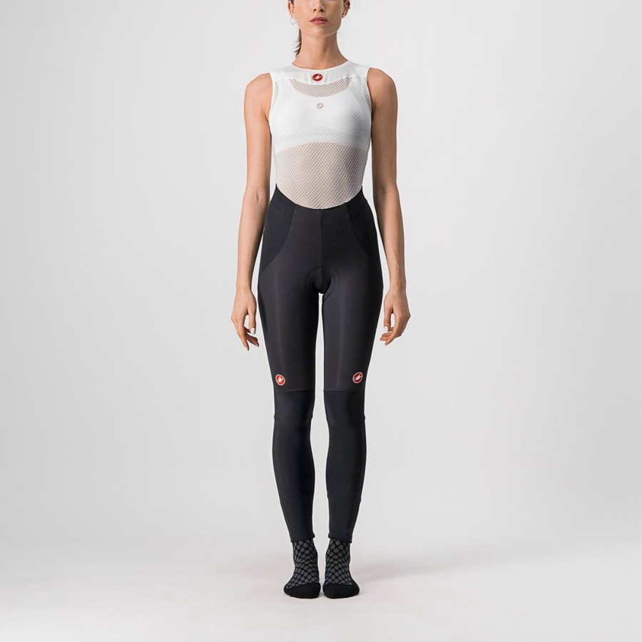 Castelli SORPASSO RoS W Leggings Dames Zwart Zilver | 792861ENR