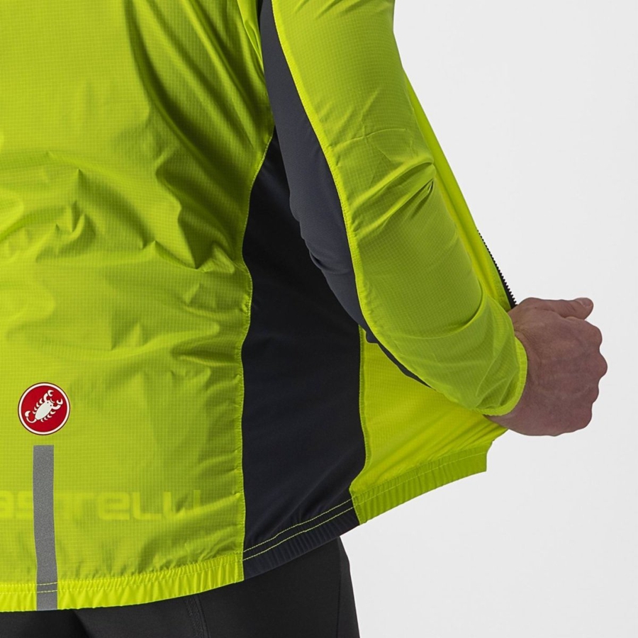 Castelli SQUADRA STRETCH Bescherming Heren Lichtgroen Donkergrijs | 269405TKX