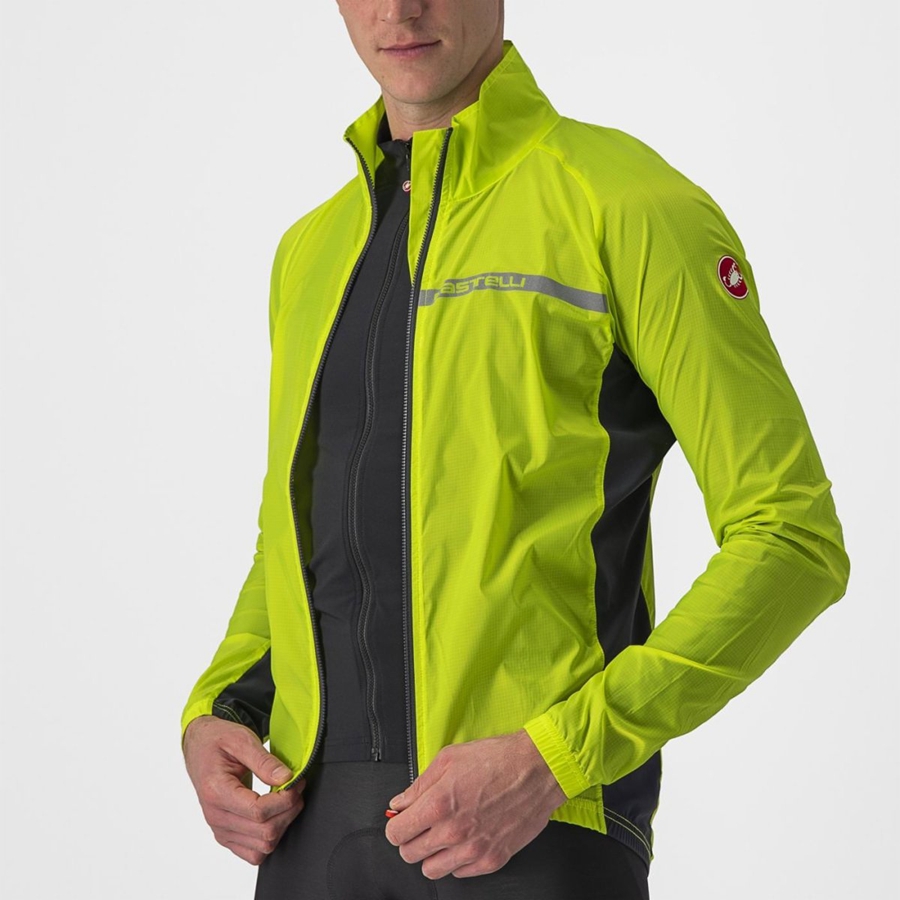 Castelli SQUADRA STRETCH Bescherming Heren Lichtgroen Donkergrijs | 269405TKX