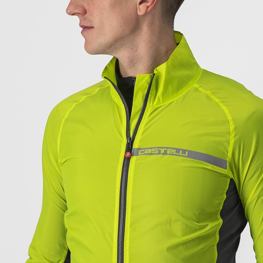 Castelli SQUADRA STRETCH Bescherming Heren Lichtgroen Donkergrijs | 269405TKX