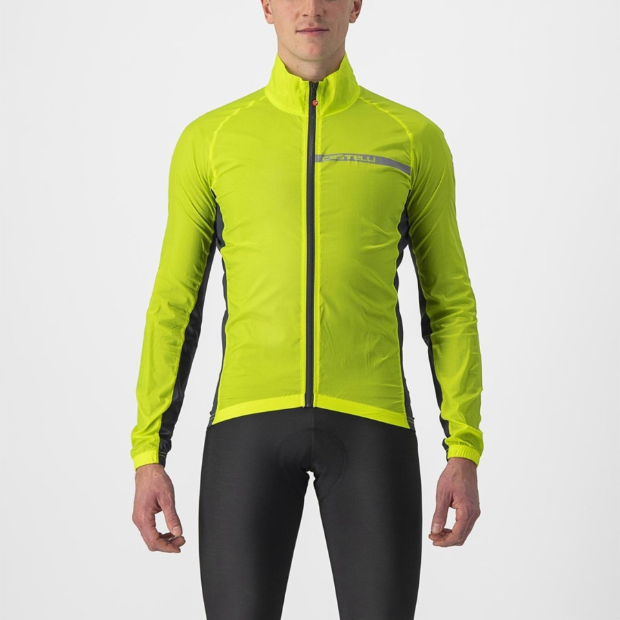 Castelli SQUADRA STRETCH Bescherming Heren Lichtgroen Donkergrijs | 269405TKX