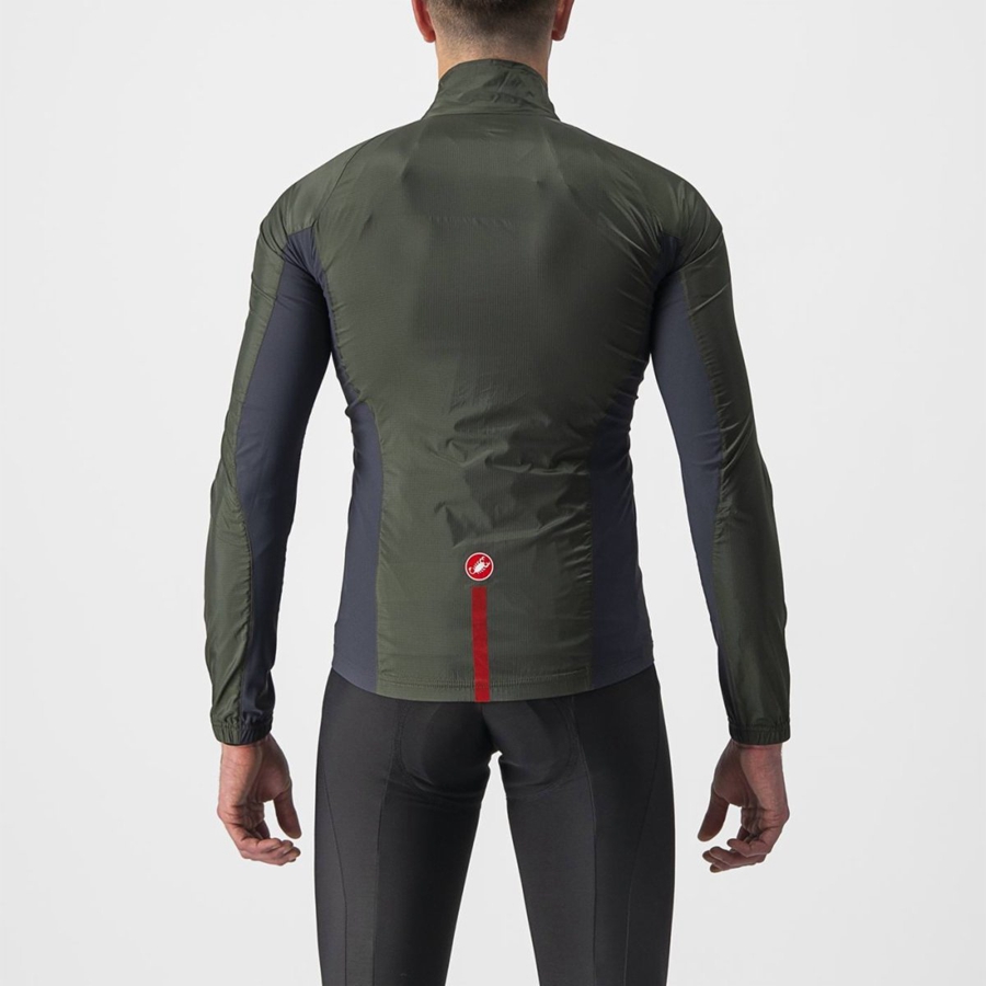 Castelli SQUADRA STRETCH Bescherming Heren Groen Donkergrijs | 362981PXV