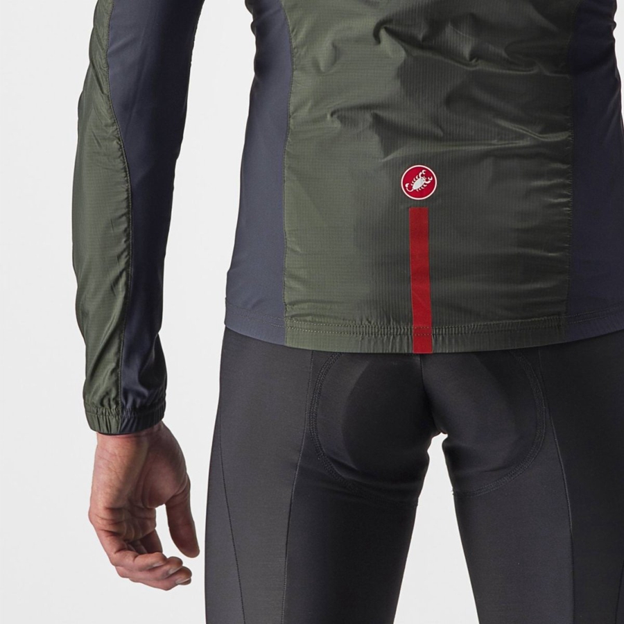 Castelli SQUADRA STRETCH Bescherming Heren Groen Donkergrijs | 362981PXV