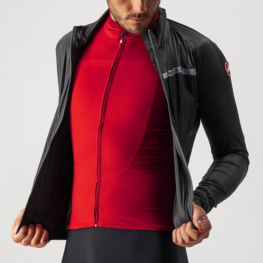 Castelli SQUADRA STRETCH Bescherming Heren Zwart Donkergrijs | 839127KWR