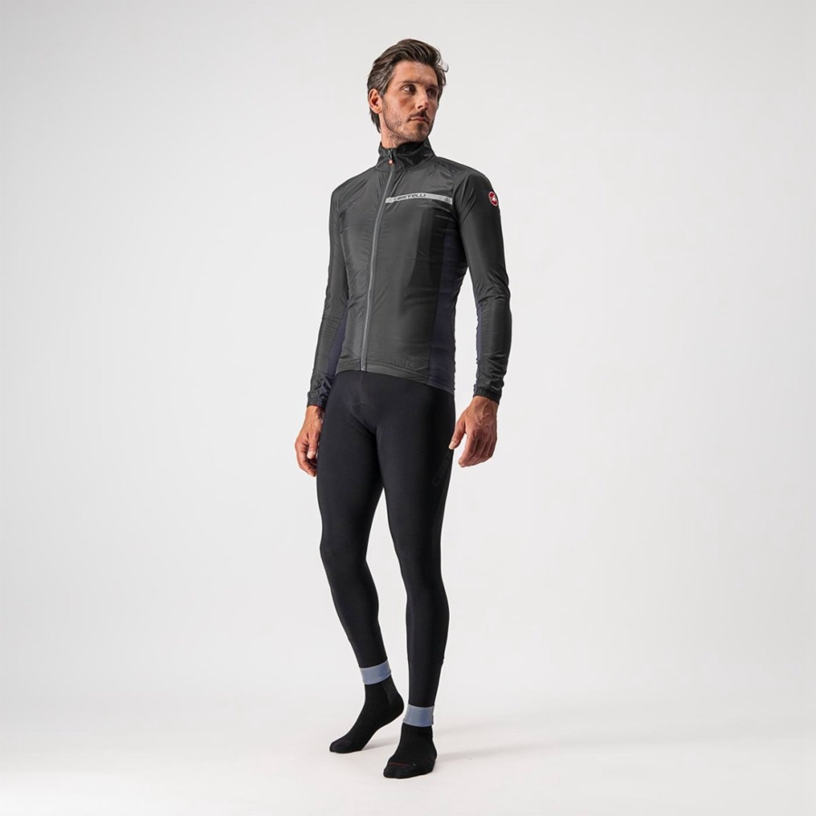 Castelli SQUADRA STRETCH Bescherming Heren Zwart Donkergrijs | 839127KWR