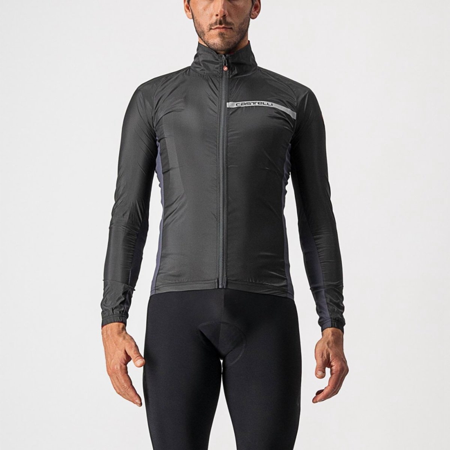 Castelli SQUADRA STRETCH Bescherming Heren Zwart Donkergrijs | 839127KWR