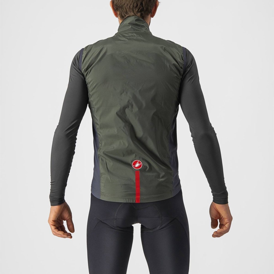 Castelli SQUADRA STRETCH Vest Heren Groen Donkergrijs | 615849WBH