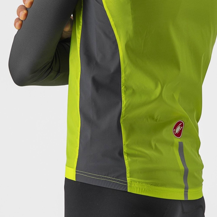 Castelli SQUADRA STRETCH Vest Heren Lichtgroen Donkergrijs | 304678XPY