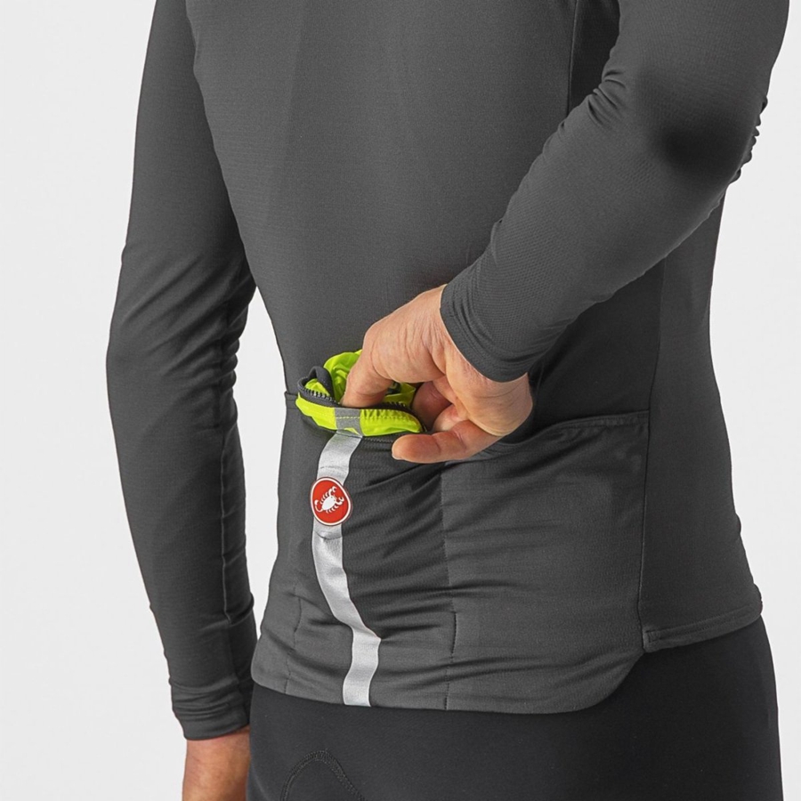 Castelli SQUADRA STRETCH Vest Heren Lichtgroen Donkergrijs | 304678XPY