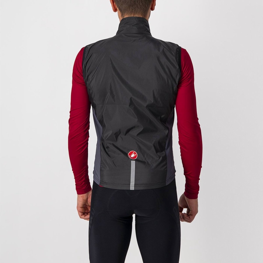 Castelli SQUADRA STRETCH Vest Heren Zwart Donkergrijs | 934175CEA