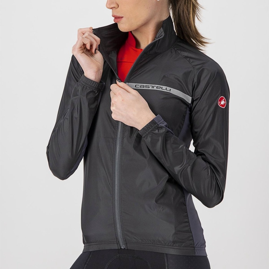 Castelli SQUADRA STRETCH W Bescherming Dames Zwart Donkergrijs | 260897CLR