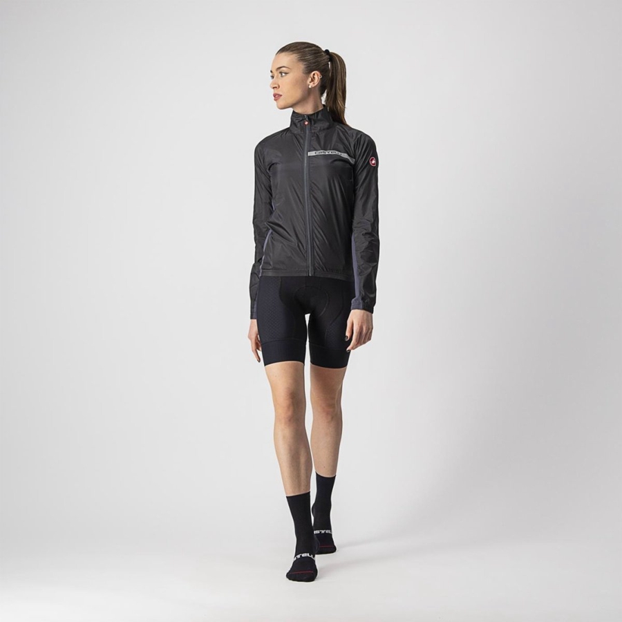 Castelli SQUADRA STRETCH W Bescherming Dames Zwart Donkergrijs | 260897CLR