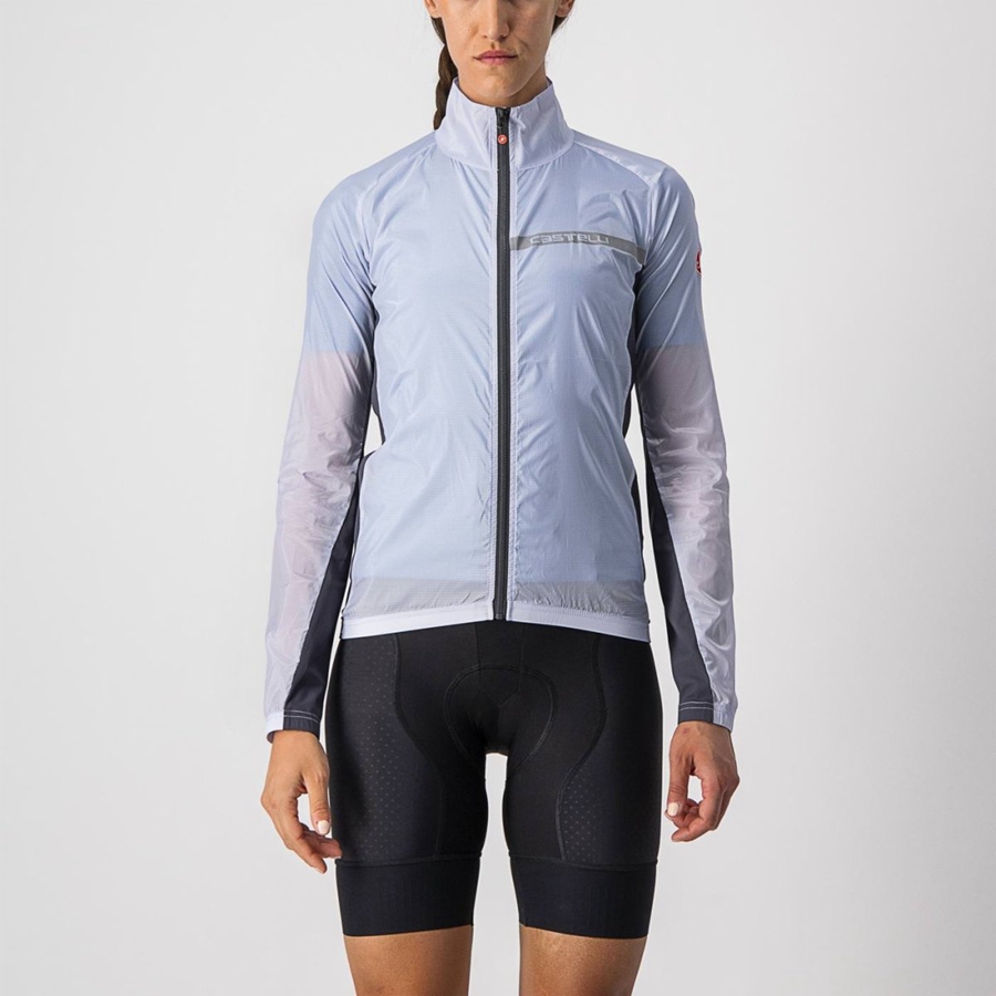 Castelli SQUADRA STRETCH W Bescherming Dames Zilver Grijs Donkergrijs | 739064UXP